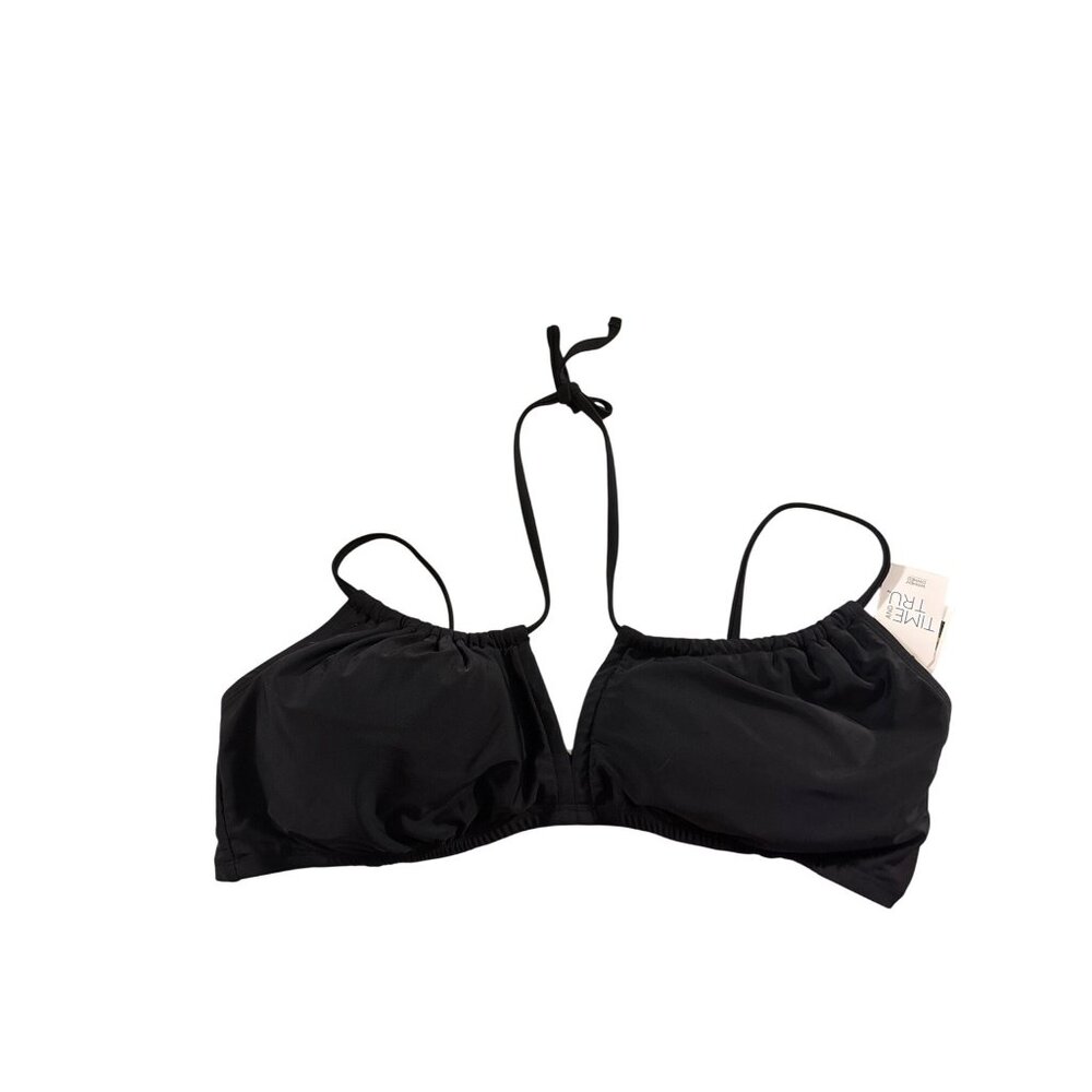 Time And Tru Womens Solid Keyhole Plus Top With Adjustable Straps & Back Closure